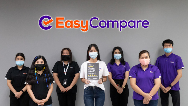 EasyCompare ได้รับรางวัลด้านการบริการยอดเยี่ยม Gold Trusted Service ปี 2564 จาก Feefo เป็นปีที่ 2 ติดต่อกัน