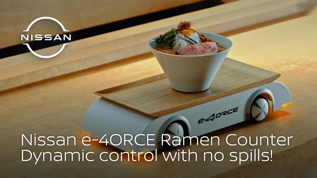 Nissan’s e-4ORCE technology delivers bowl of ramen perfectly