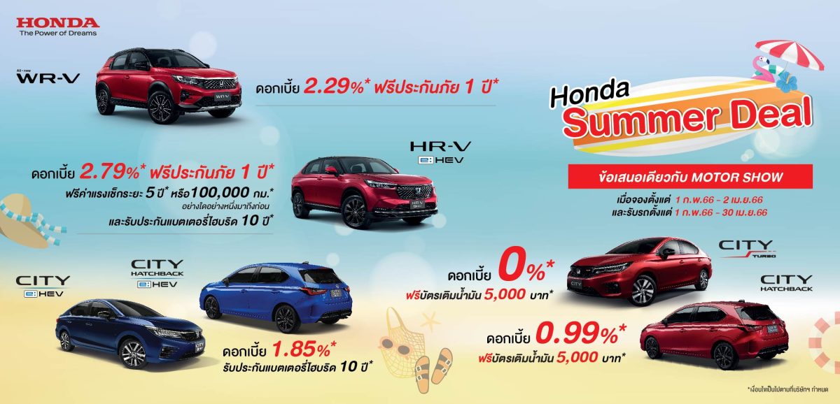 ฮอนด้า ชูไฮไลต์ 3 รุ่น ในงาน Motor Show 2023 ฮอนด้า ดับเบิลยูอาร์-วี ใหม่ ฮอนด้า ซีอาร์-วี ใหม่ และเปิดราคา ฮอนด้า ซีวิค ไทป์ อาร์