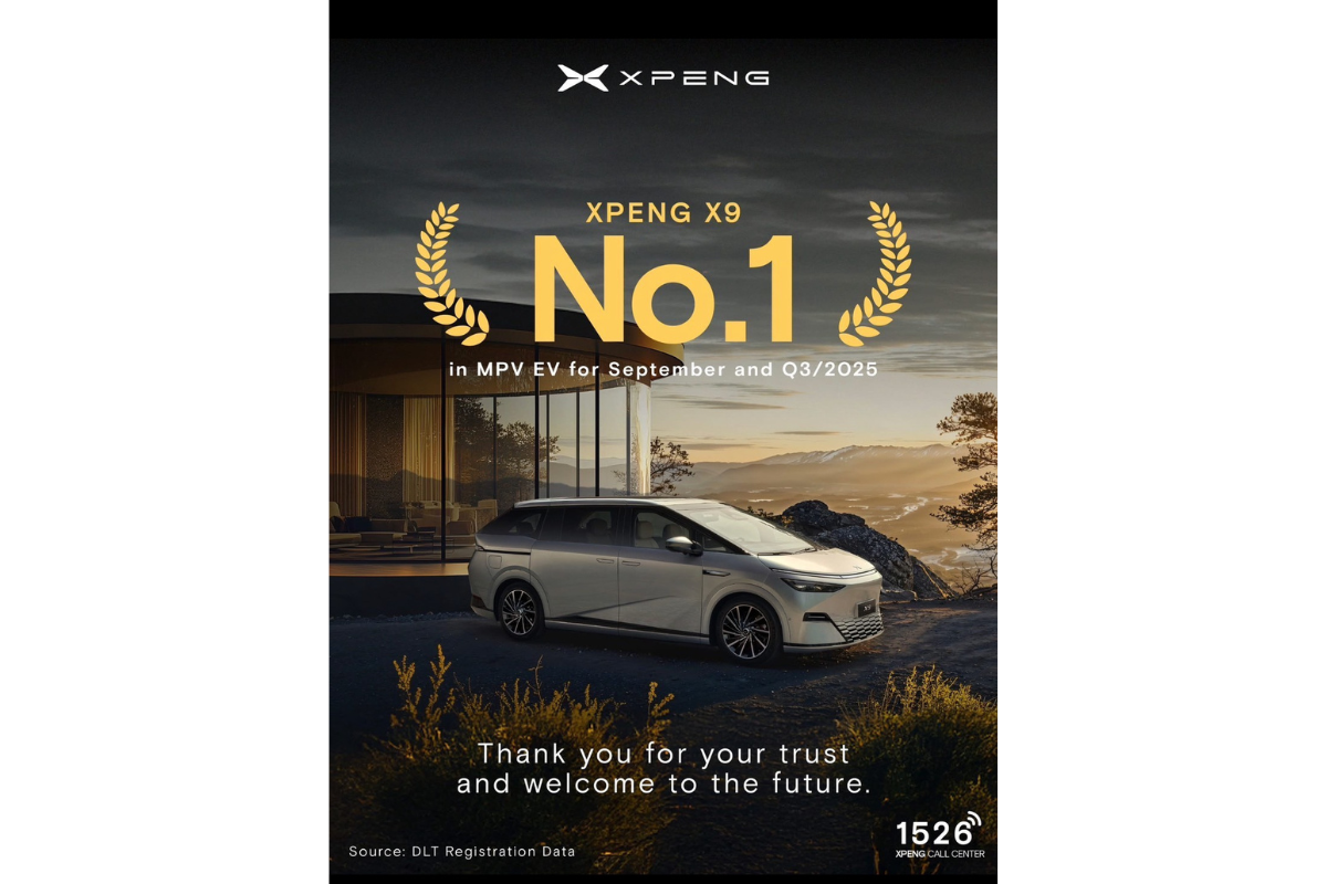 MGC-ASIA รับข่าวดี “XPENG X9” ขึ้นแท่นผู้นำตลาดยานยนต์ไฟฟ้า MPV ไตรมาส 3/68 ในไทย