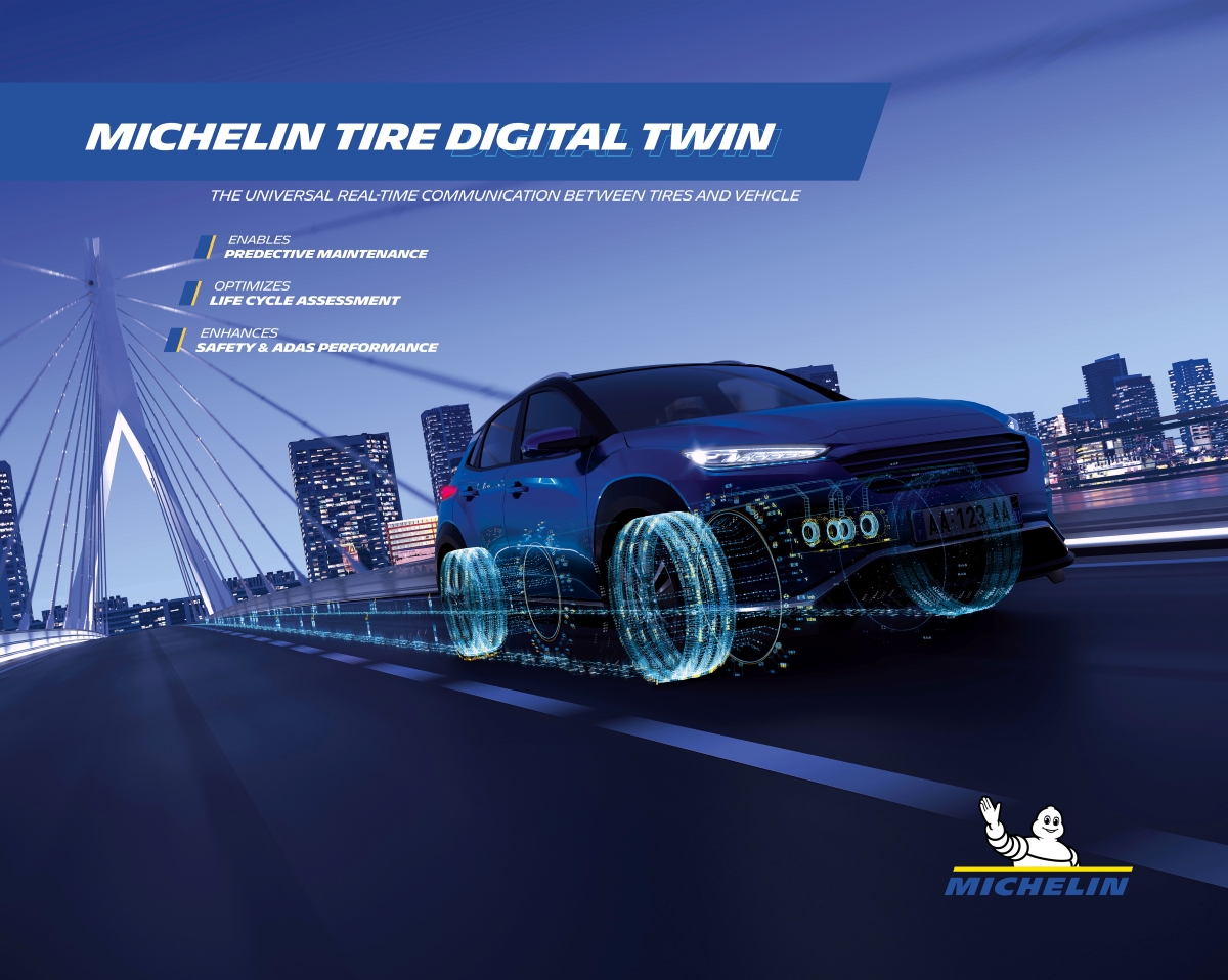 ‘มิชลิน’ เปิดตัวเทคโนโลยีแบบจำลองยางเสมือนจริง Universal Tire Digital Twin เชื่อมโยงข้อมูลยางกับระบบดิจิทัลของรถยนต์แบบเรียลไทม์เพื่อความปลอดภัยของทุกชีวิตบนท้องถนน